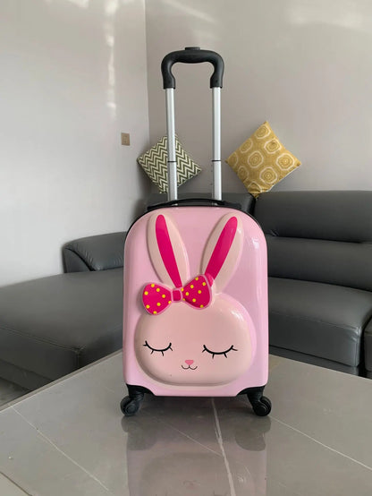 18 Inch ABS Spinner Cartoon Children's Trolley Case Wheel Suitcase Cute Animal 3D Three-dimensional Student Travel Luggage
