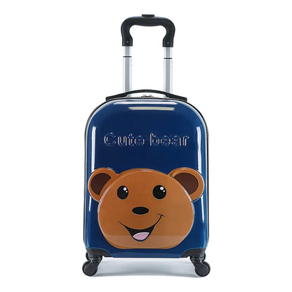 18 Inch ABS Spinner Cartoon Children's Trolley Case Wheel Suitcase Cute Animal 3D Three-dimensional Student Travel Luggage