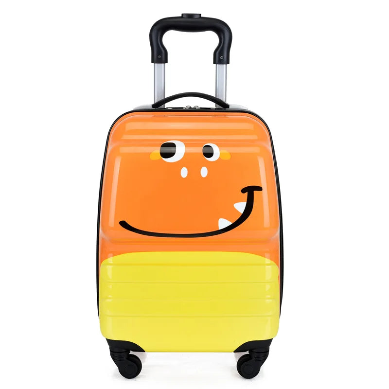 18 Inch ABS Spinner Cartoon Children's Trolley Case Wheel Suitcase Cute Animal 3D Three-dimensional Student Travel Luggage
