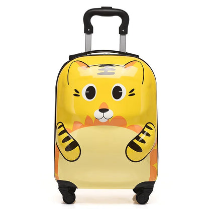18 Inch ABS Spinner Cartoon Children's Trolley Case Wheel Suitcase Cute Animal 3D Three-dimensional Student Travel Luggage