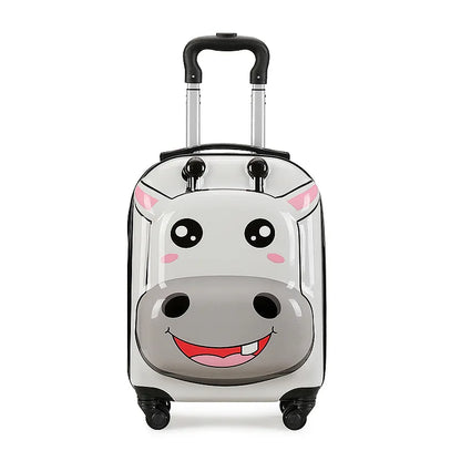 18 Inch ABS Spinner Cartoon Children's Trolley Case Wheel Suitcase Cute Animal 3D Three-dimensional Student Travel Luggage